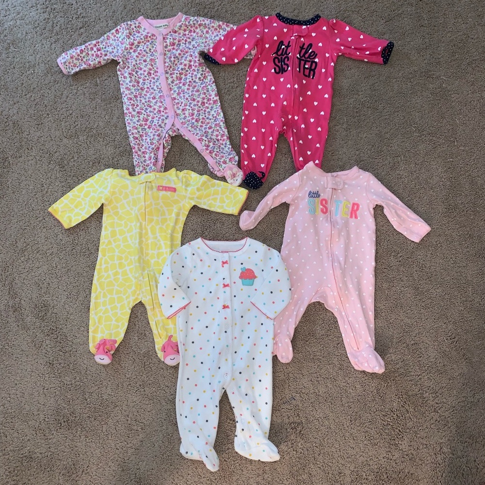 Baby Girl Sleeper Lot